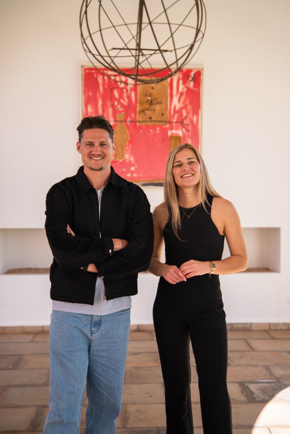 Maxime and Paulien Vanacker standing together
