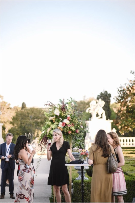 Milestone gathering in a garden